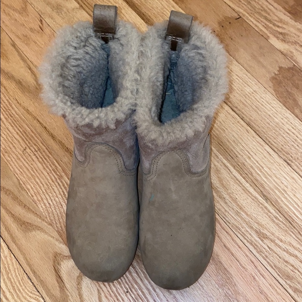 No. 6 Taupe Shearling Clog Boots